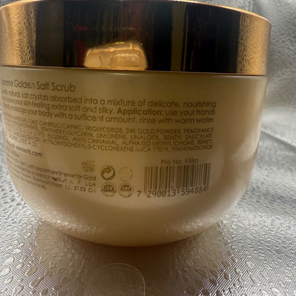 Gold Elements Supreme Golden Salt Scrub‎ 14.45oz / 425g New Sealed - Picture 3 of 9